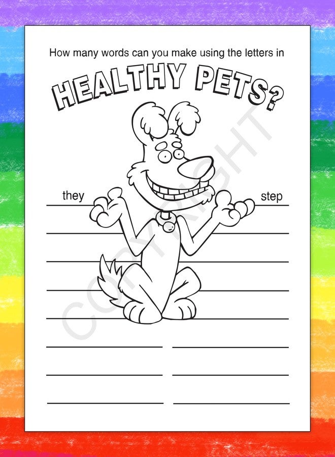 ZOCO - Healthy Pets Coloring & Activity Books (50 Bulk Pack, Without Crayons) - Pet Care Education with Fun Games & Activities - Veterinarian Handout for Kids - Image 3